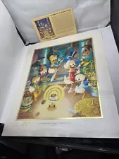 Carl Barks Signed Gold Plate Edition 100/100 Litho Stone Turns Metals Gold Bh