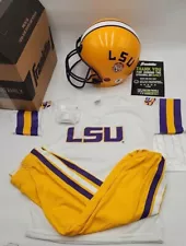 LSU Tigers Football Uniform Franklin Jersey & Helmet Costume Youth Small