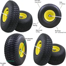 Front Tire Assembly Replacement 15X6.00-6" For 100 300 John Deere Riding Mowers