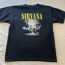 Vintage Nirvana Kurt Cobain 2005 Rock Band Large Trio Photo T shirt