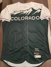 Rare Team Issued Colorado Rockies City Connect Nike Authentic On-Field Jersey 48