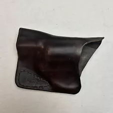 Kramer Brown Leather Pocket Gun Holster 1” Revolver LCR Right Pocket