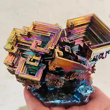 New Listing2.30LB Rainbow Bismuth Ore geode Quartz Crystal Mineral Specimen Reiki Healing