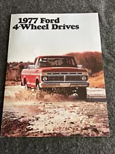 1977 Ford 4wd pickup truck F150 F250 Bronco sales brochure 6 pg folder ORIGINAL