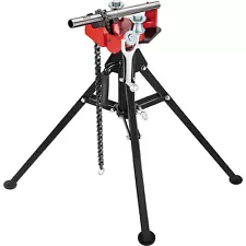 VEVOR Tripod Pipe Chain Vise 1/8"-5" Capacity Folding Legs W/ Harden Teeth&Chain