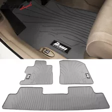 Fits 06-11 Honda Civic 8th All Weather Floor Mats Carpets W/IKON Logo Gray Latex (For: Honda Civic Si)