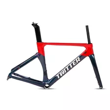 700*25C Carbon Road Bike Aero Frameset Thru Alxe Disc Brake Racing Bicycle Frame