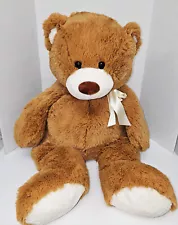 Walmart Jumbo Huge XL 36" Plush Brown Teddy BEAR Stuffed Animal Sits Floppy Soft