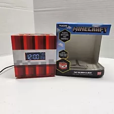 Minecraft TNT ALARM CLOCK w/ Lights Sounds in Box - Paladone - WORKS!