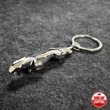 For Jaguar Leopard Sport 3D Logo Alloy Car Home Key Keychain Ring Gift Decorate (For: More than one vehicle)