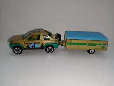 1999 Matchbox Great Outdoors series Pop Up Camper W/Land Rover 1:64