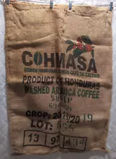 COHMASA Washed Arabica Coffee Beans Burlap / Jute Bag Product of Honduras 39X28