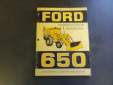 Ford 650 Tractor-Loader-Backhoe Operator's Manual
