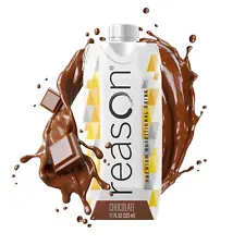 Reason Chocolate Premium Protein Shake High Calorie - 11oz Bottles Pack of 12