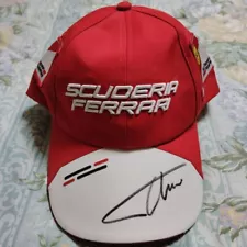 Ferrari F1 Pilot Fernando Alonso Autographed Cap Not for Sale Red One Size