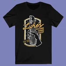 Luke's Second Hand Shop Funny Logo Men's Black T-shirt Size S-3XL