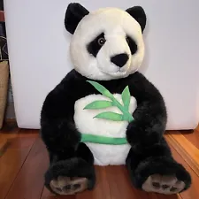 FAO Schwarz Giant Panda Bear 22" Plush Stuffed Holding Bamboo Toys R Us