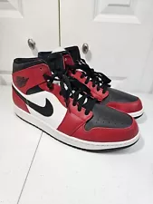 Nike Air Jordan 1 Mid Chicago Black Toe Men's Size 14 554724-069