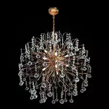 Crystal Chandelier 30" Wide French Gold Crystal Chandelier