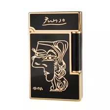 DP Ligne2 Picasso Lighter Black Lacquer Ping Sound For Smoking Cigarette Tobacco