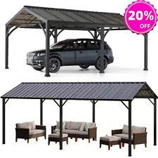 10' x 20' Outdoor Carport Heavy Duty Metal Galvanized Car Shelter Garage Gazebo