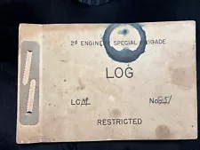 WWII 2nd 2d Engineer Special Brigade Log Restricted NAMED COMPLETE NOTES U.S.