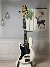 5 String Jazz Bass Left Handed Electric Bass Guitar Solid Body Maple Neck