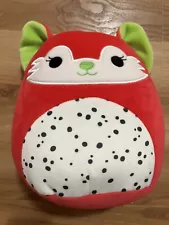 Squishmallow Rozen Fox Dragon Fruit Red Stuffed Plush 8" 2023 - Very Clean