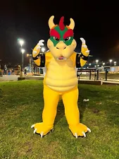 Bowser Mario Bros Mascot Costume Character Cosplay Birthday Party Halloween