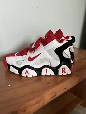 Nike Air Barrage Mid White Black Red M8 *See decsrip