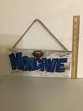 Rustic Mancave Hand Painted Distressed Wood Sign Buy it Now MAKE OFFER!