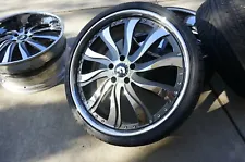 SALE- 22" FORGIATO INFERNO, set of 4 with 3 tires, 3pc forged wheels.