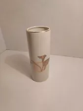 Vintage Calla Lily Otagiri Oval Bud Vase 24 Gold Trim on White and Pink Lot #525