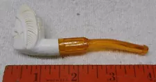 ** Older, Small MEERSCHAUM PIPE - From TURKEY - INDIAN CHIEF (Skull) - UNUSED **