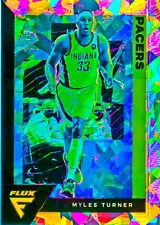 Myles Turner 2020-21 Flux Basketball Fanatics Silver Cracked Ice Prizm Card #70