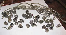 500 PLUS GRAMS STERLING 925 JEWELRY LOT WEARABLE,Chamilia,Pandora & 925 NO SCRAP