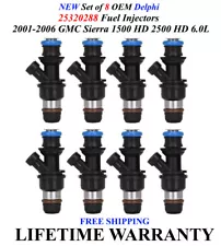 8 NEW OEM 4Hole 420cc Delphi Fuel Injectors For 2001-2006 GMC Sierra 2500 HD 6.0 (For: 2006 GMC)