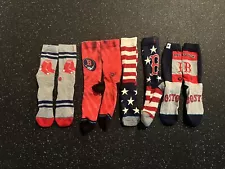 4 Pair MLB Boston Red Sox Red White Blue Black Socks Mens Medium - Large Stance