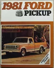 FORD PICKUP RANGE USA Sales Brochure For 1981 #FDT-8110 (8/80) Ranger Custom +