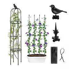 Garden Obelisk Trellis for Climbing Plants Outdoor 59 Inch Rose Bush round Trell