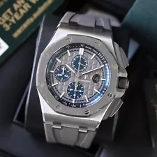 Audemars Piguet Royal Oak Offshore Chrono 44mm Titanium Gray Blue 26400IO - MINT