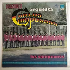 CARLOS CAMPOS & ORQUESTA -LOS CAMPEONES- 1978 MEXICAN LP, TRANSLUCENT BLUE, WOL