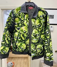 Supreme Skull Pile Work Jacket Green Size L