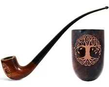 10.2'' Long Tobacco Smoking Pipe Tree of life - (26cm) for 9mm Filter