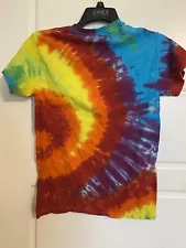 Gildan MULTI-COLOR Rainbow Hand-dyed TIE DYE YouSmall T-SHIRT Heavy Cotton 100%