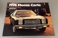 1976 Chevrolet Monte Carlo Original Car Dealer Sales Brochure Catalog - Chevy