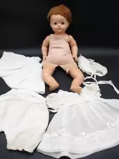 1930s Effanbee Sweetie Pie 20" Composition Doll & Clothes for Parts Repair TLC