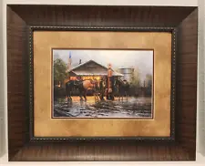 G. HARVEY "AT GRANDPA'S STORE" FRAMED WITH RUSTIC FRAME