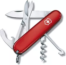 Victorinox Swiss Army Compact Pocket Knife, Red, 91mm 1.3405