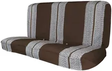 Saddle Blanket Bench Seat Cover Fits for Ford Chevrolet Dodge Pickup Truck-Brown